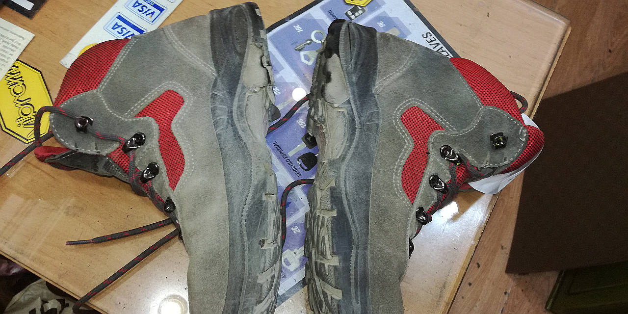 Botas desgastadas